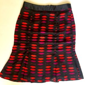 L’Wren Scott Banana Republic Lipstick silk skirt